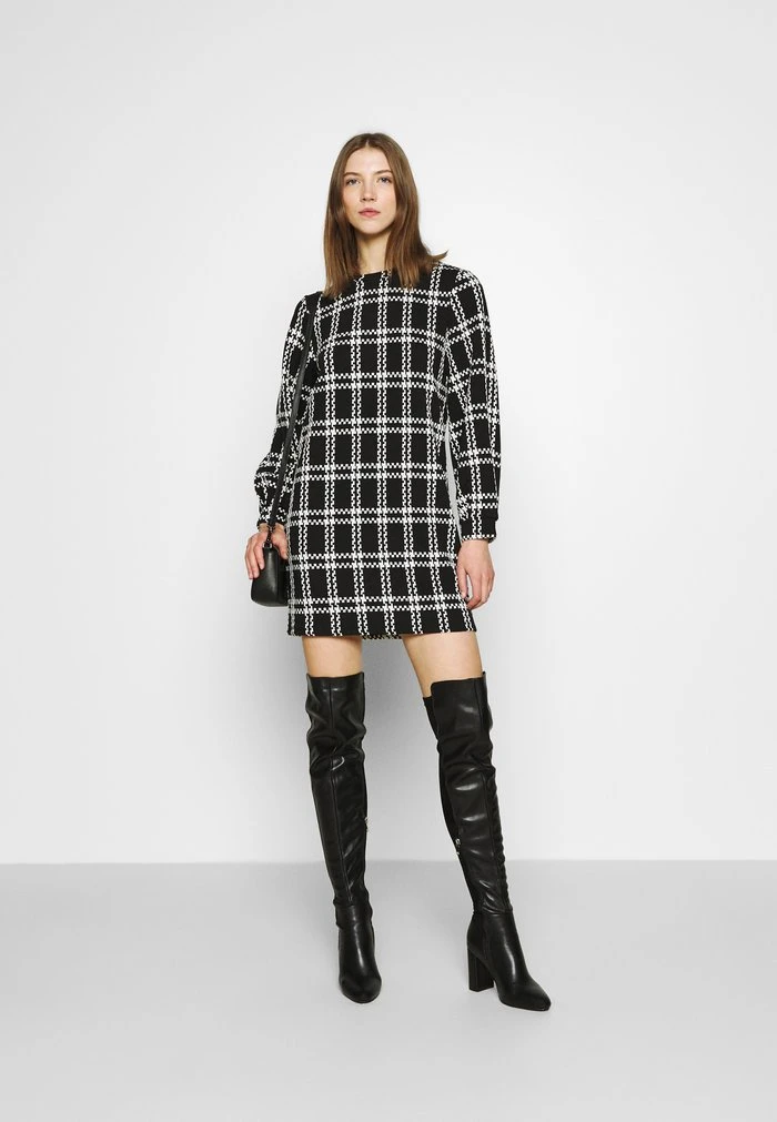 JDYDOVER CHECK DRESS - Robe En Jersey - Black/cloud Dancer 4 JDYDOVER CHECK DRESS - Robe En Jersey - Black/cloud Dancer – Image 2