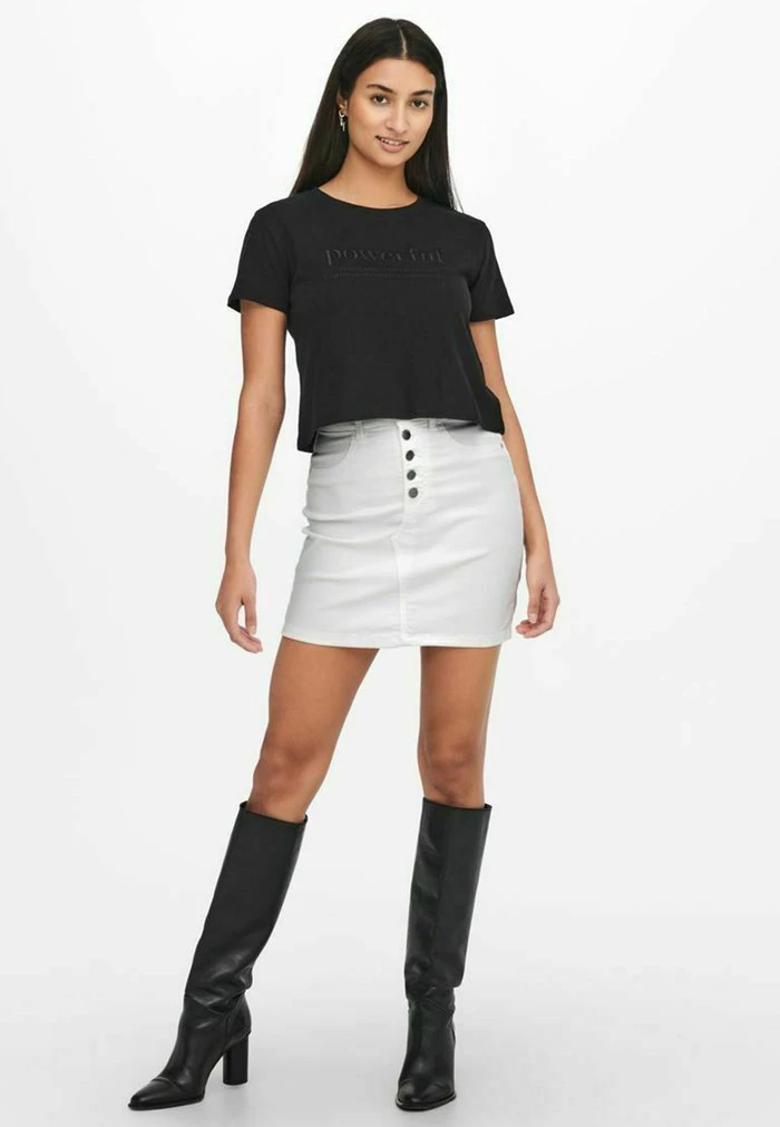 JDYLARA LIFE FLY BUTTON SHORT SKIRT - Minijupe - White 4 JDYLARA LIFE FLY BUTTON SHORT SKIRT - Minijupe - White – Image 2