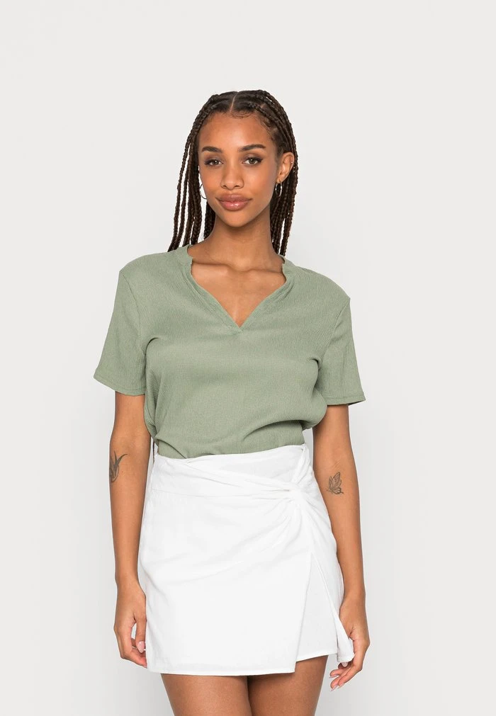 JDYLOTUS V NECK TOP - T-shirt Basique - Sea Spray 3 JDYLOTUS V NECK TOP - T-shirt Basique - Sea Spray