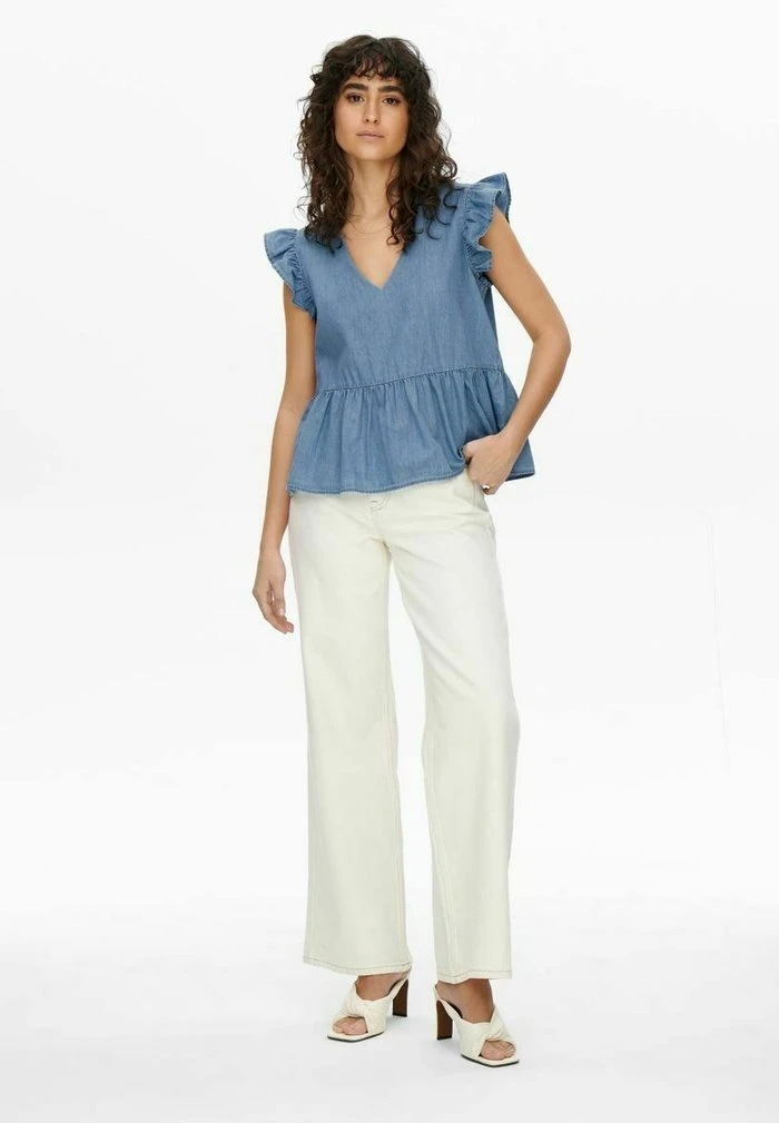 JDY RÜSCHEN - Blouse - Light Blue Denim 4 JDY RÜSCHEN - Blouse - Light Blue Denim – Image 2