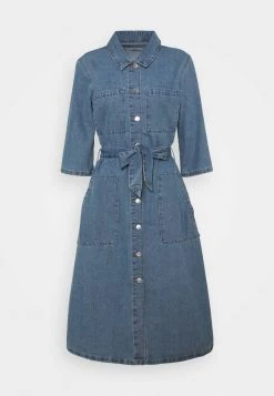JDYATHENA BELT DRESS - Robe En Jean - Light Blue Denim