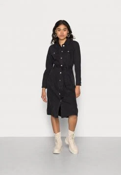 JDYSANSA LIFE LONG ASHAPE - Robe En Jean - Black Denim