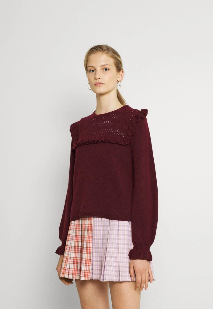 JDYLISA FRILL - Pullover - Windsor Wine 3 JDYLISA FRILL - Pullover - Windsor Wine