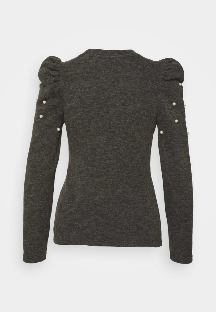 JDYMIE PEARL PUFF SLEEVE - Pullover - Dark Grey Melange 4 JDYMIE PEARL PUFF SLEEVE - Pullover - Dark Grey Melange – Image 2