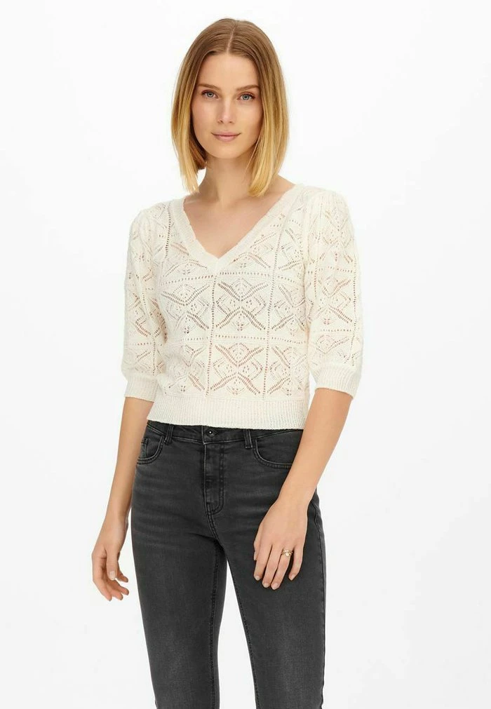 JDY KURZER - Pullover - Cloud Dancer 3 JDY KURZER - Pullover - Cloud Dancer