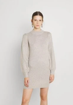 JDY HIGH NECK KNT NOOS - Robe Fourreau - Chateau Gray