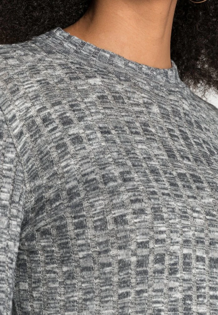 JDYMELISA - T-shirt à Manches Longues - Dark Grey Melange 7 JDYMELISA - T-shirt à Manches Longues - Dark Grey Melange – Image 5