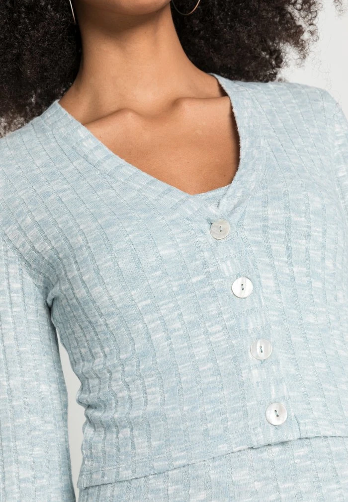 JDYMELISA SHORT CARDIGAN 2 In 1 - Débardeur - Tourmaline Melange 7 JDYMELISA SHORT CARDIGAN 2 In 1 - Débardeur - Tourmaline Melange – Image 5