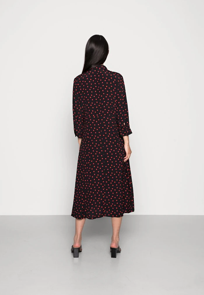 JDY MUNTE ABOVE CALF DRESS - Robe Chemise - Black High Risk Red Polka Dot 5 JDY MUNTE ABOVE CALF DRESS - Robe Chemise - Black High Risk Red Polka Dot – Image 3