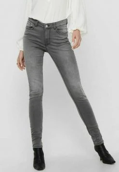 JDY NEW NIKKI LIFE HIGH - Jeans Skinny - Light Grey Denim