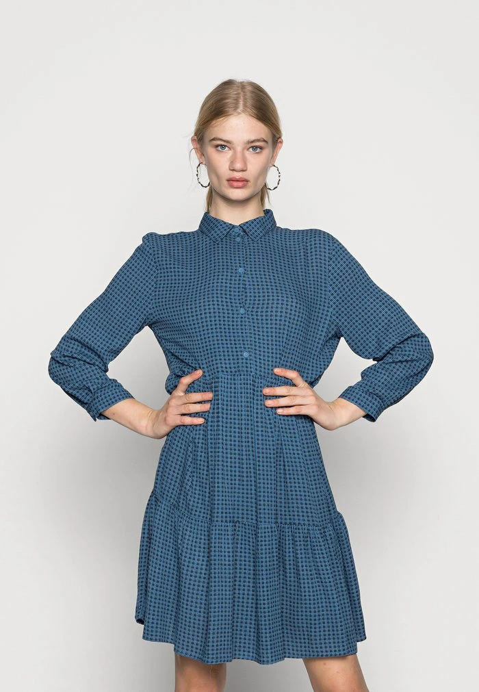 JDYLORA ABOVE KNEE DRESS - Robe Chemise - Captains Blue/black 3 JDYLORA ABOVE KNEE DRESS - Robe Chemise - Captains Blue/black